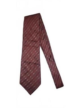 Calvin Klein Men's Red Patterned Silk Tie